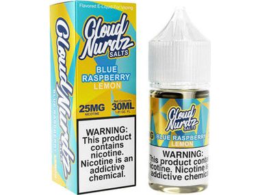 Cloud Nurdz E-Liquid - Blue Raspberry Lemon Salts 30ML Bottle
