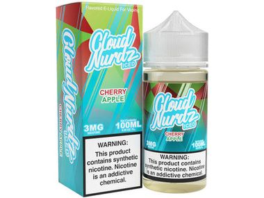 Cloud Nurdz E-Liquid - Cherry Apple Iced 100ML Bottle