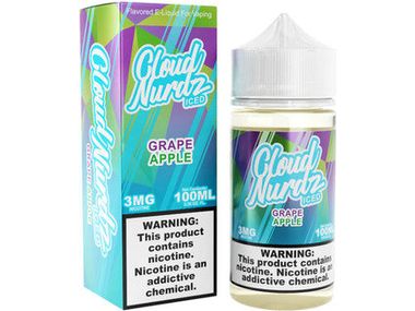 Cloud Nurdz E-Liquid - Grape Apple Iced 100ML Bottle