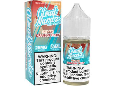 Cloud Nurdz E-Liquid - Peach Dragon Fruit Salts Iced 30ML Bottle