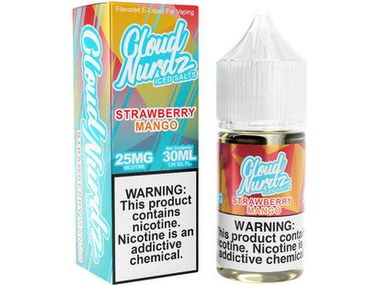 Cloud Nurdz E-Liquid - Strawbeerry Mango Iced Salts 30ML Bottle