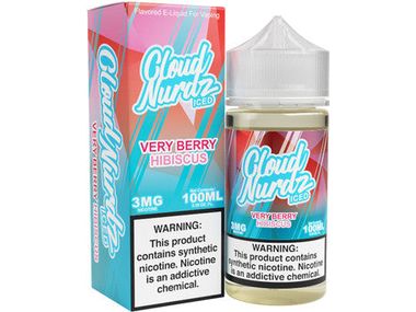 Cloud Nurdz E-Liquid - Very Berry Hibiscus 100ML Bottle