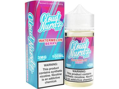 Cloud Nurdz E-Liquid - Watermelon Berry 100ML Bottle