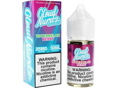 Cloud Nurdz E-Liquid - Watermelon Berry Salts Iced 30ML Bottle