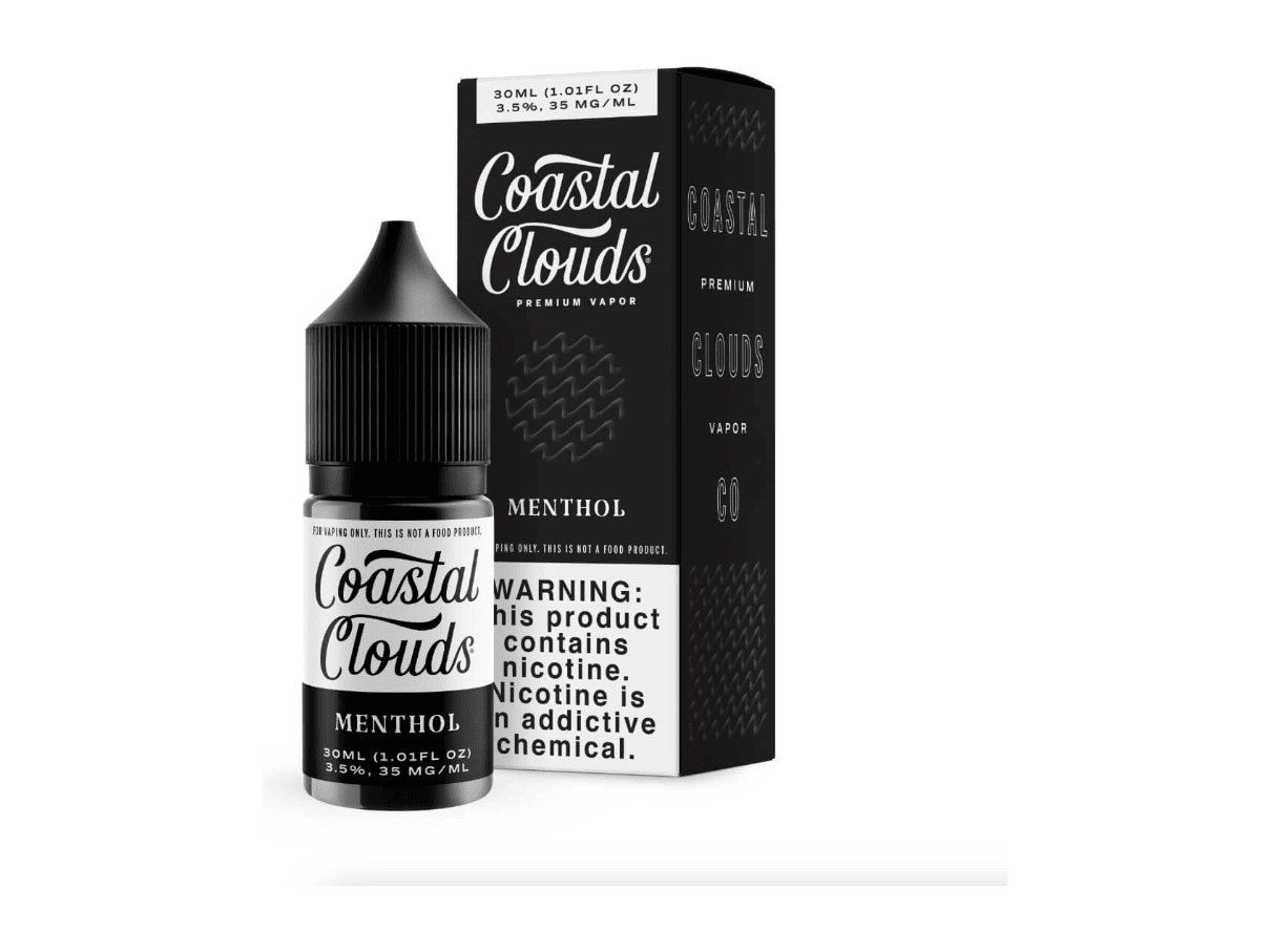 Coastal Clouds Salt E-Liquid - Menthol 30ML Bottle