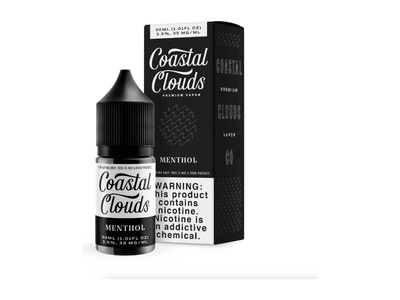 Coastal Clouds Salt E-Liquid - Menthol 30ML Bottle