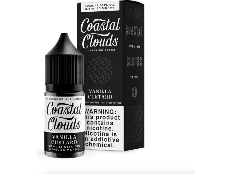 Coastal Clouds Salt E-Liquid - Vanilla Custard 30ML Bottle