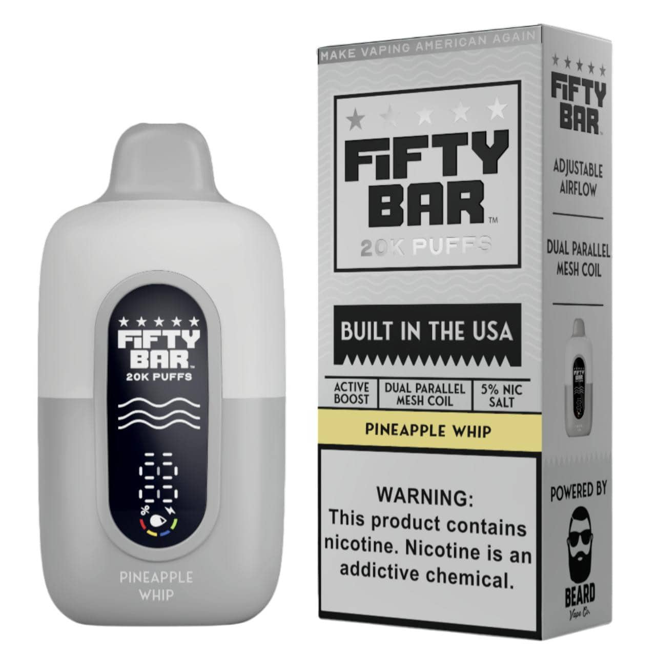 Pineapple Whip - Fifty Bar V2 White Series 20K Vape