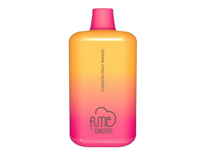 Passion Fruit Mango disposable vape device from Fume Recharge