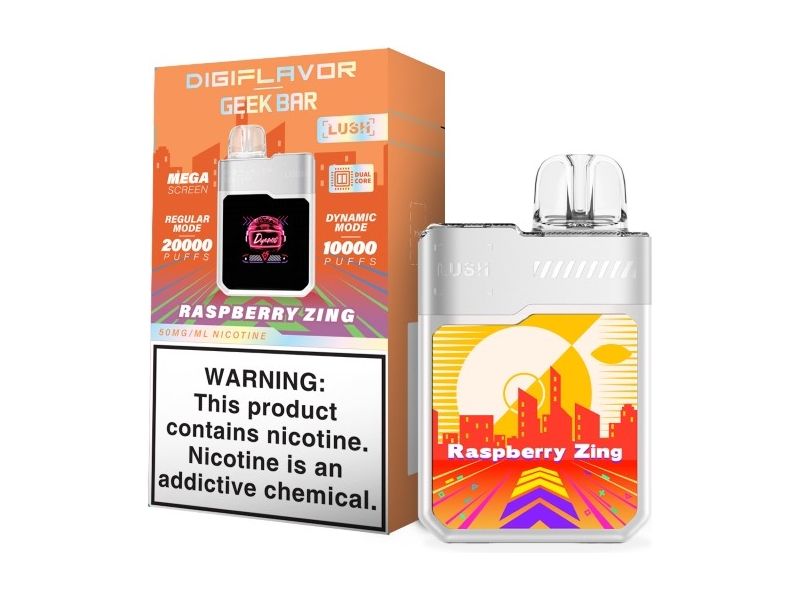 Geek Bar Digiflavor X Geek bar Lush Disposable Vape - Raspberry Zing