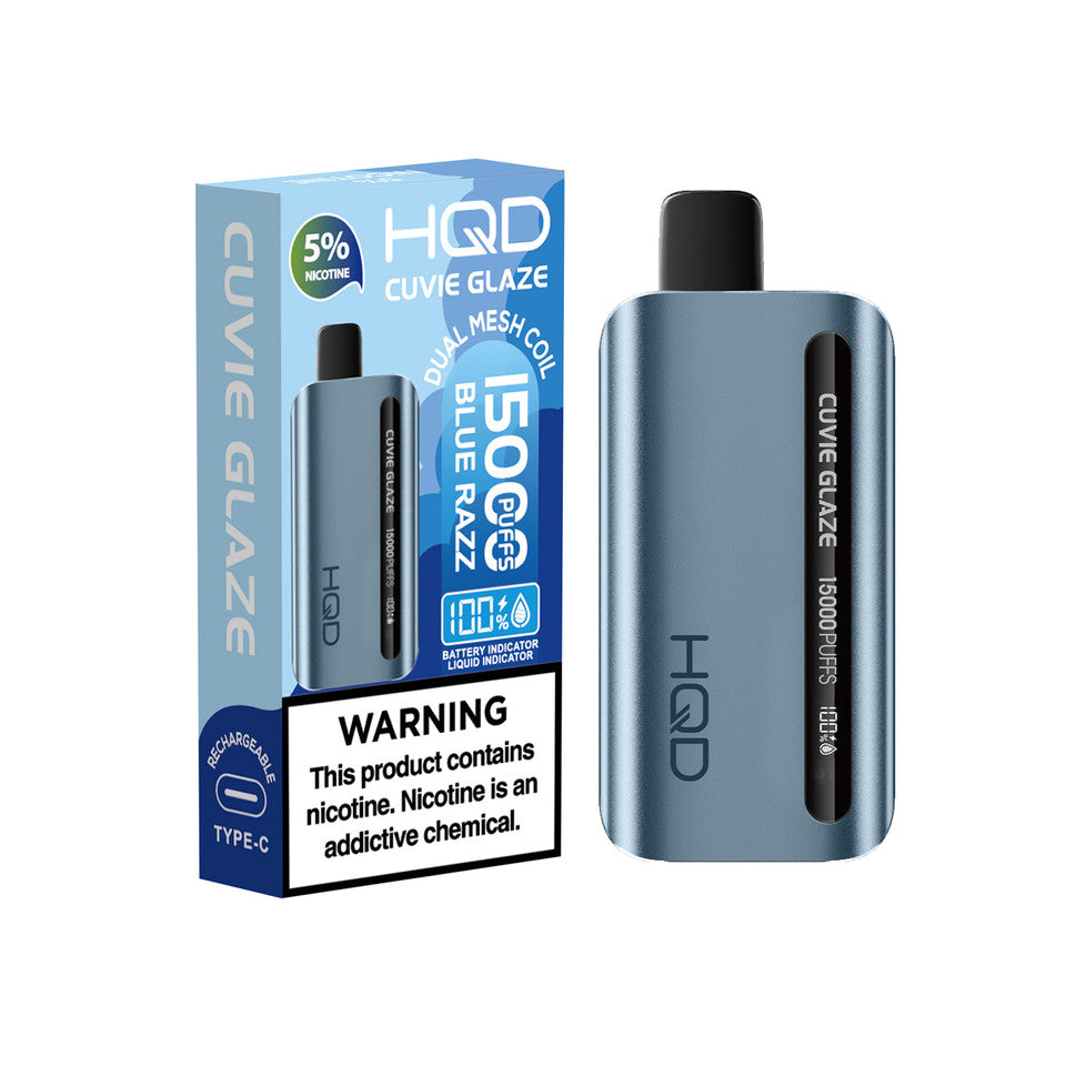 Hqd Cuvie Glaze Disposable Vape 12000 - Blue Razz