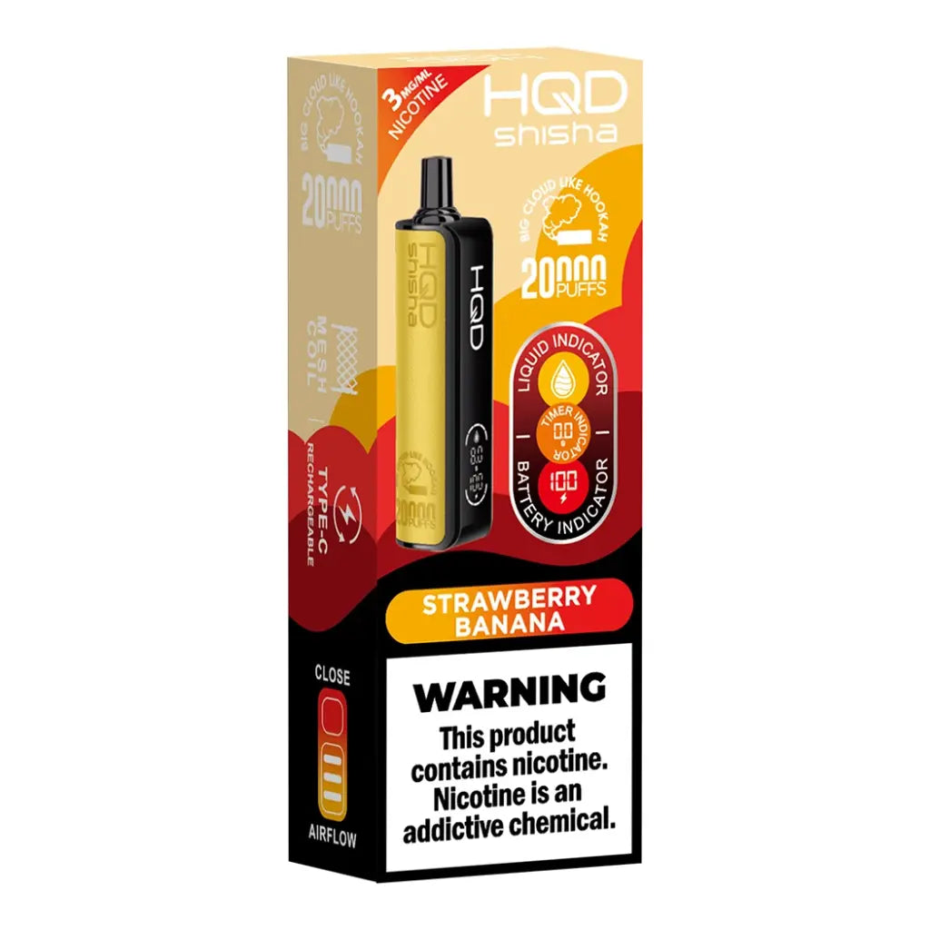 Strawberry Banana - HQD Shisha 20k Disposable