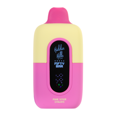 Pink Sour Straws - Fifty Bar X Hidden Hills Vape