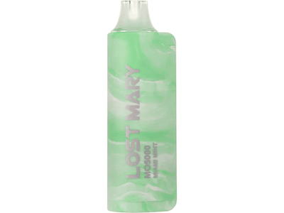 A green disposable vape device with 'LOST MARY' text and branding on the front.