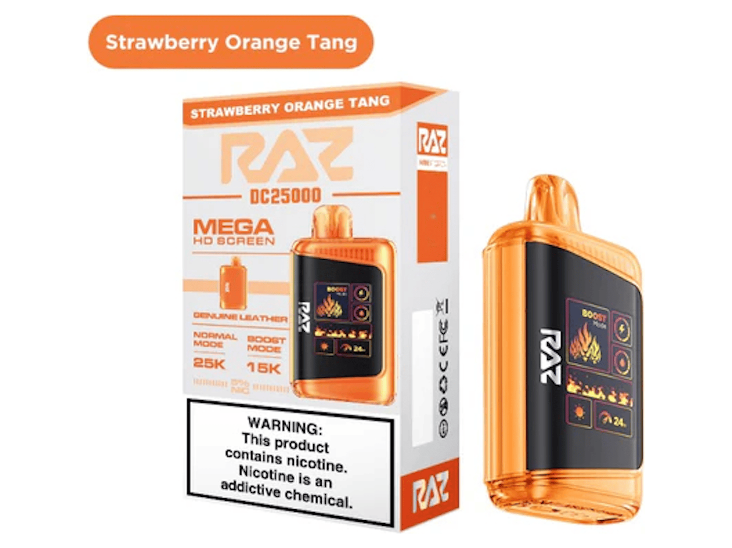 Raz DC25000 Disposable vape - strawberry orange tang