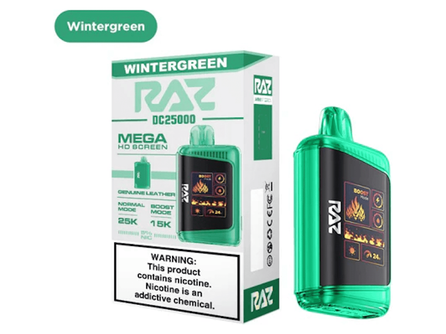 Raz DC25000 Disposable Vape - Wintergreen