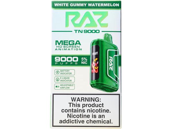 White Gummy Raz Vape White Yummy Grape - Raz TN9000 White Gummy Watermelon RAZ TN9000 White Gummy Raz Vape White Yummy Grape - Raz TN9000 White Gummy Watermelon RAZ TN9000