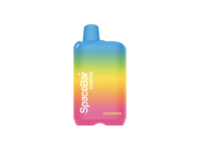 Spacebar Cosmo Rainbow flavored disposable vape device.