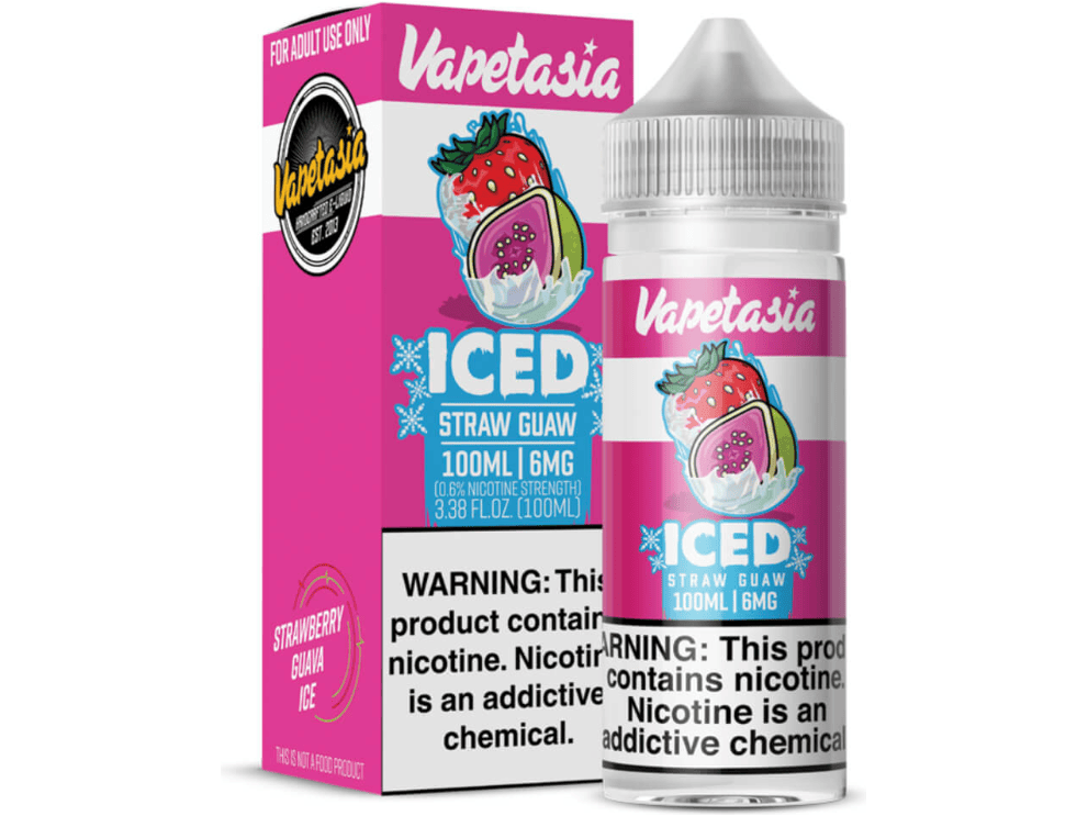 Vapetasia E-Liquid - Straw Guaw Iced 100ML Bottle