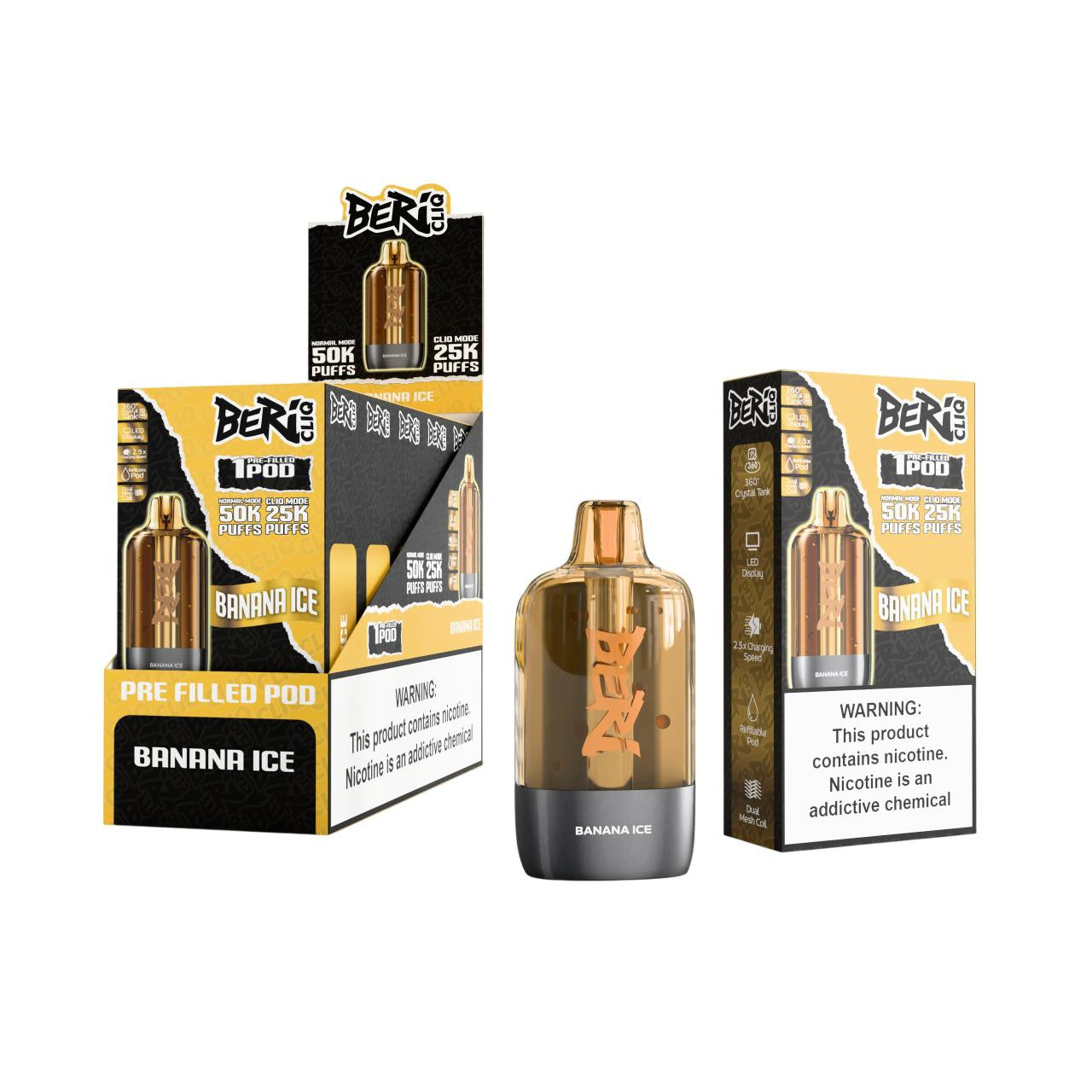 Banana Ice - Beri Cliq 50k Disposable Pod