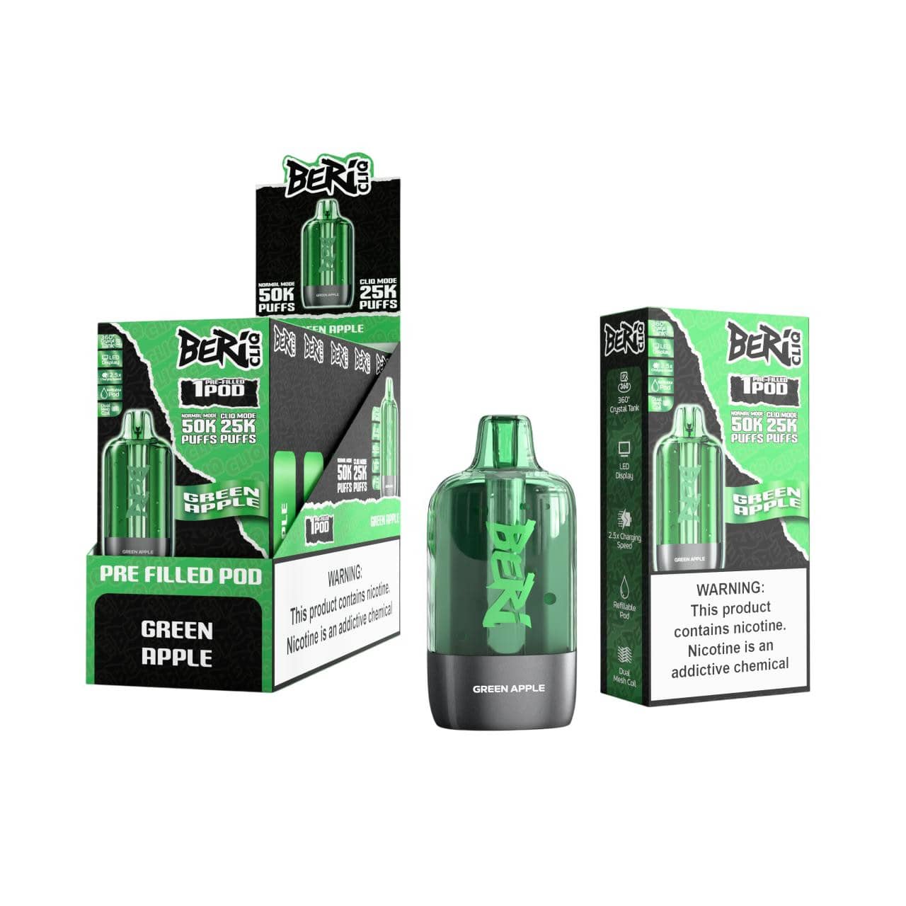 Green Apple - Beri Cliq 50k Disposable Pod