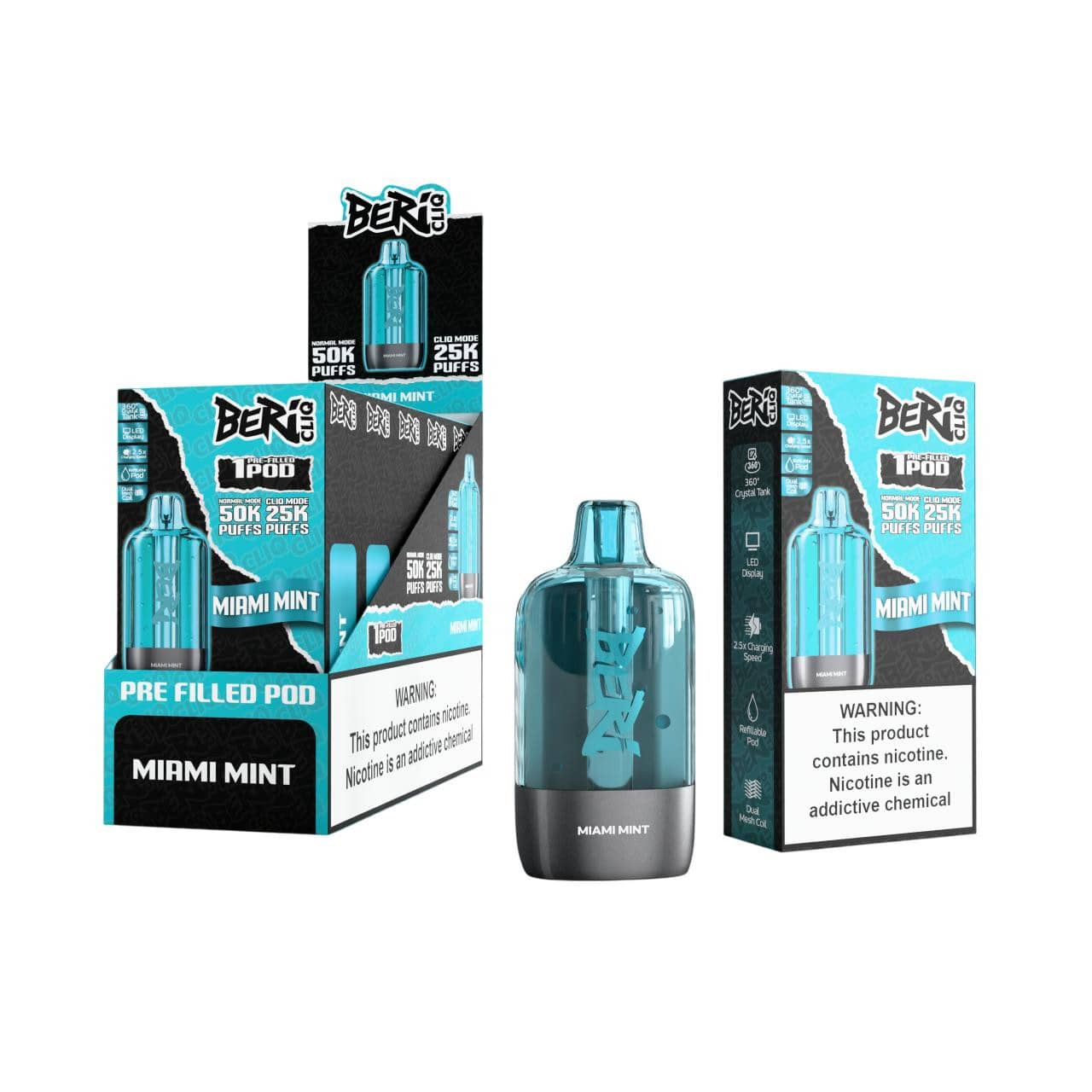 Miami Mint - Beri Cliq 50k Disposable Pod