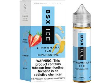 BSX Series E-Liquid - Strawnana Ice 60ML Bottle 