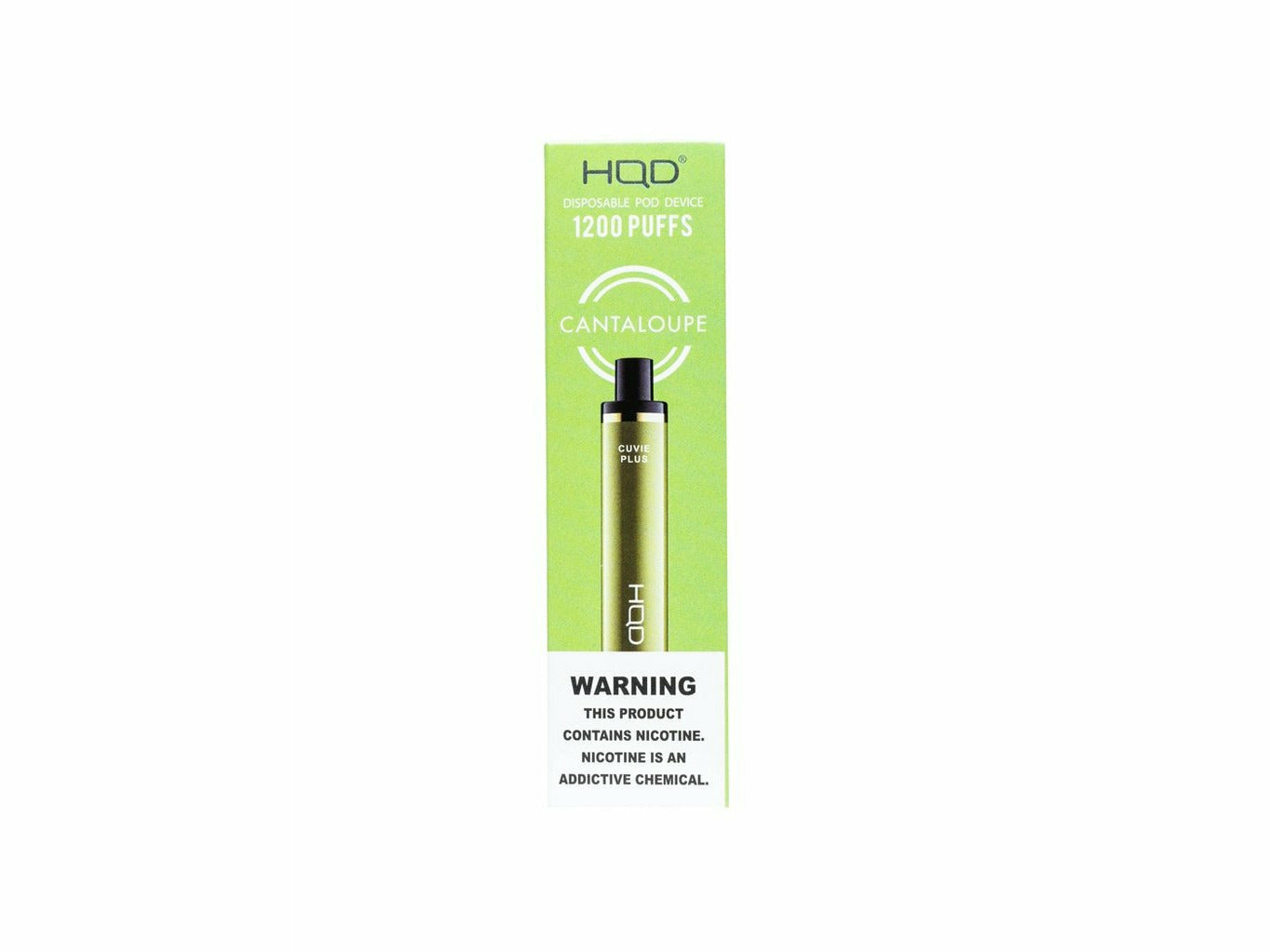 HQD Cuvie Plus Cantaloupe disposable vape pod original box