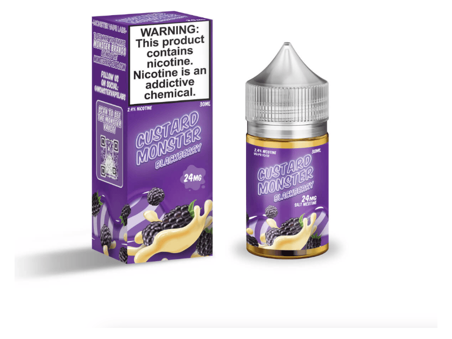 Custard Monster Salt E-Liquid - Blackberry 30ML Bottle