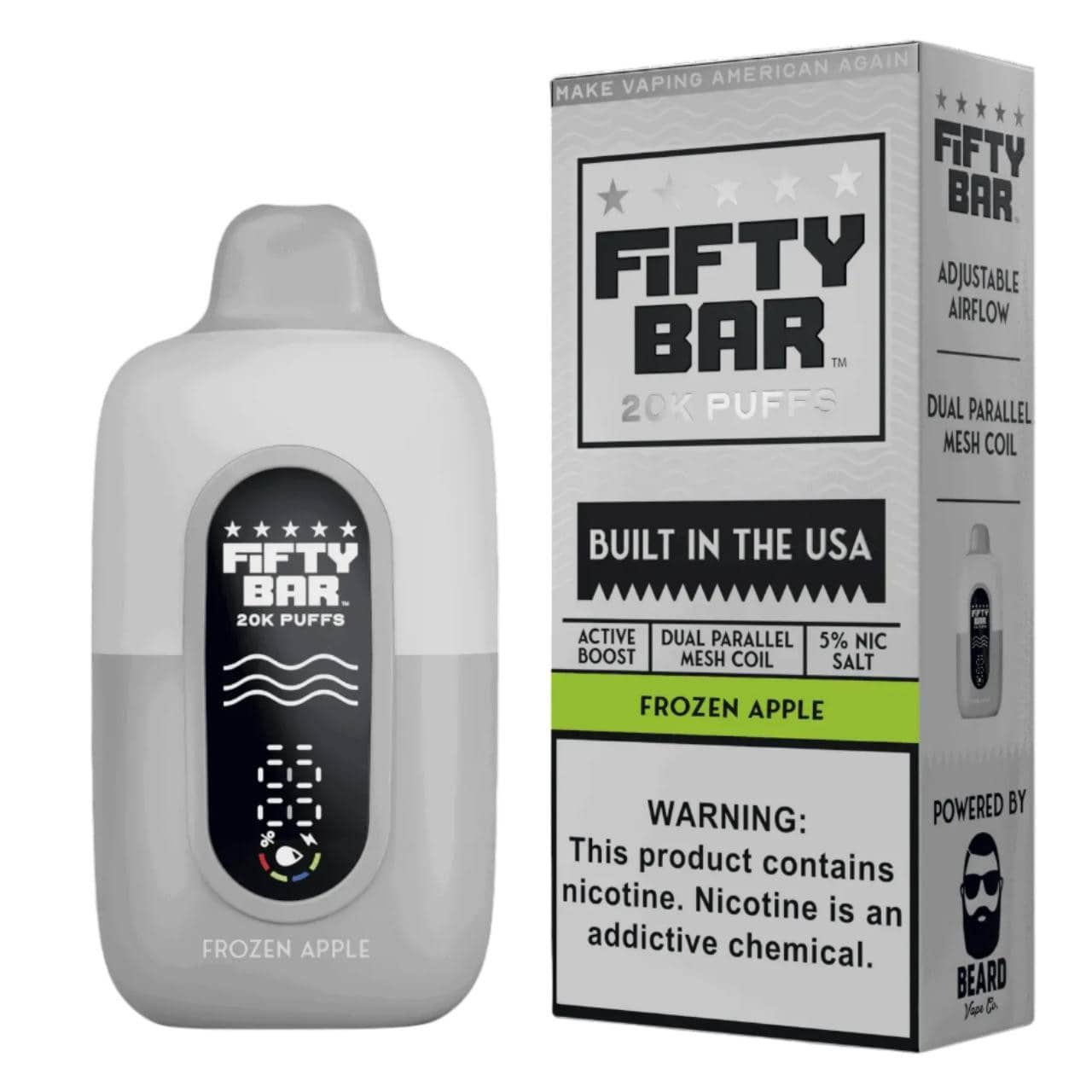 Frozen Apple - Fifty Bar V2 White Series 20K Vape