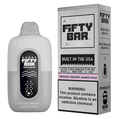 Frozen Orange Mango Pear - Fifty Bar V2 White Series 20K Vape