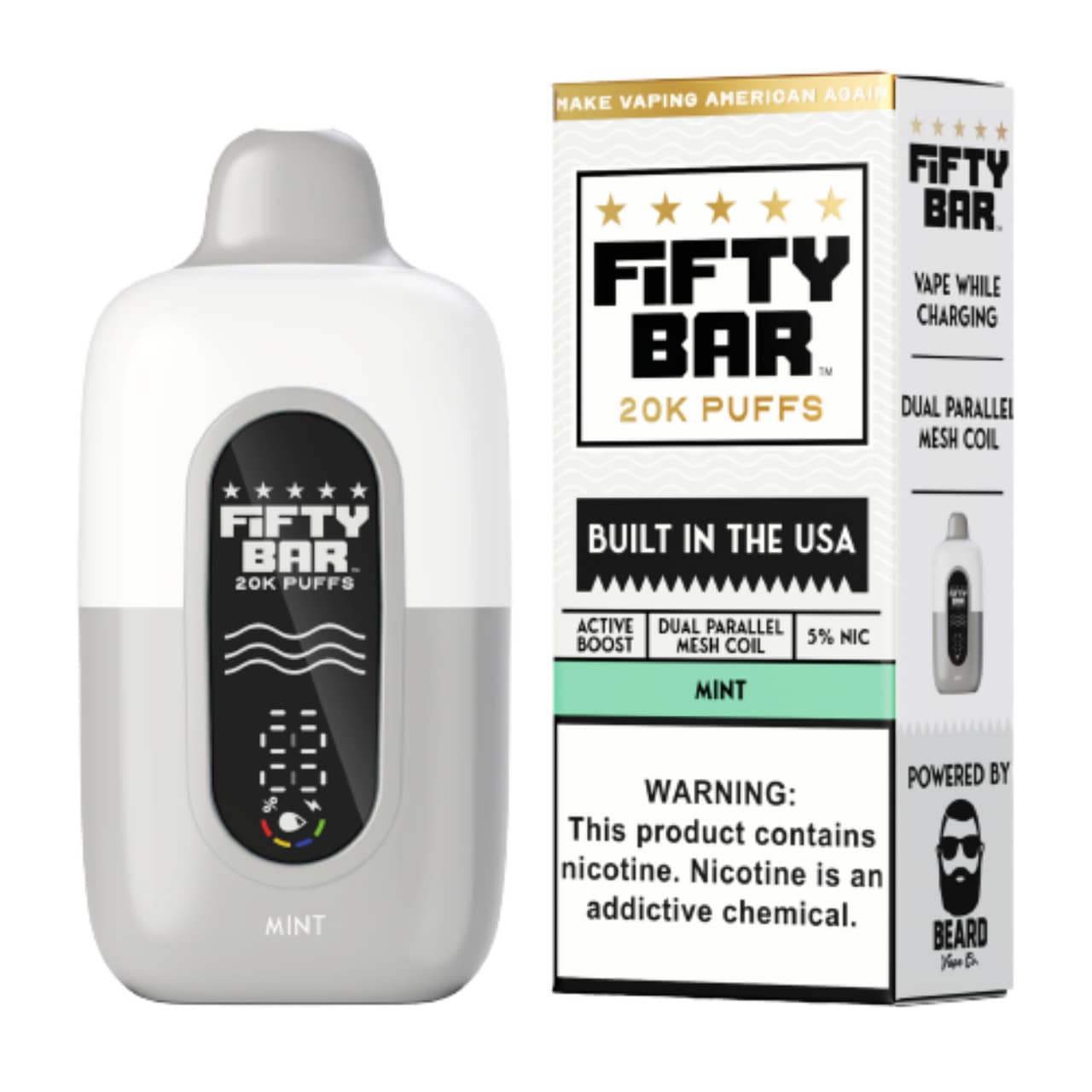 Miami - Fifty Bar V2 White Series 20K Vape