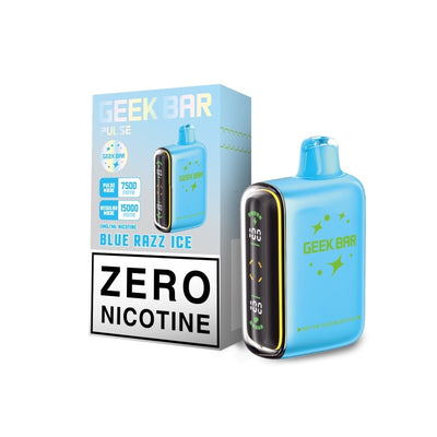 Blue Razz Ice - Geek Bar Pulse 15000 Zero Nicotine Disposable