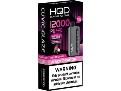 Hqd Cuvie Glaze Disposable Vape 12000 puff - Black Dragon 