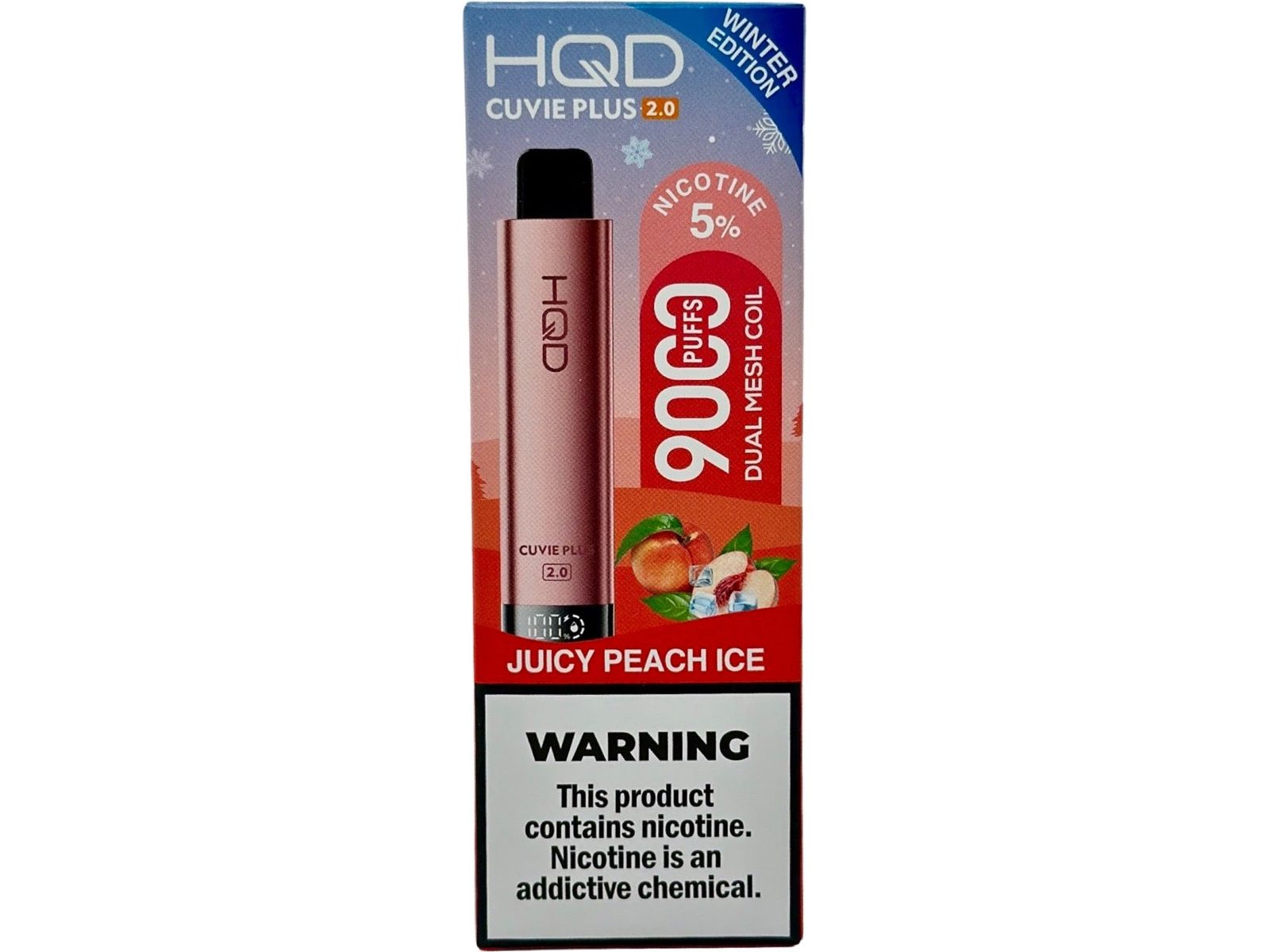 HQD Cuvie 2.0 Disposable Vape - Juicy Peach Ice Ice 