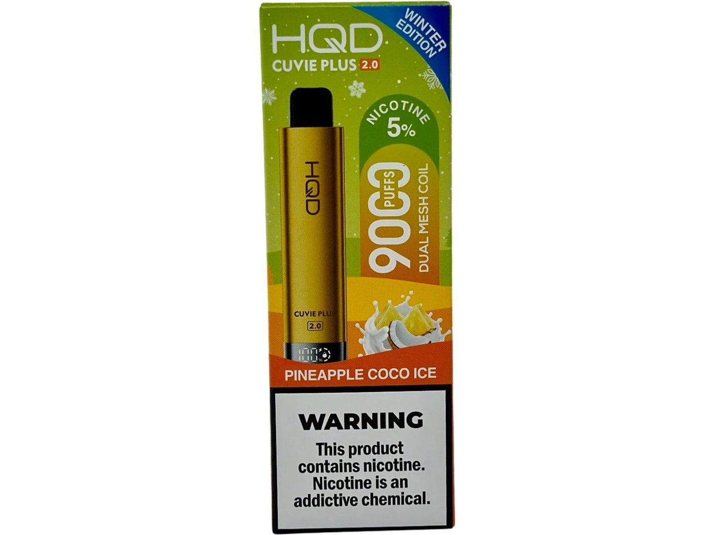 HQD Cuvie Plus 2.0 Disposable Vape - Pineapple Coco Ice 