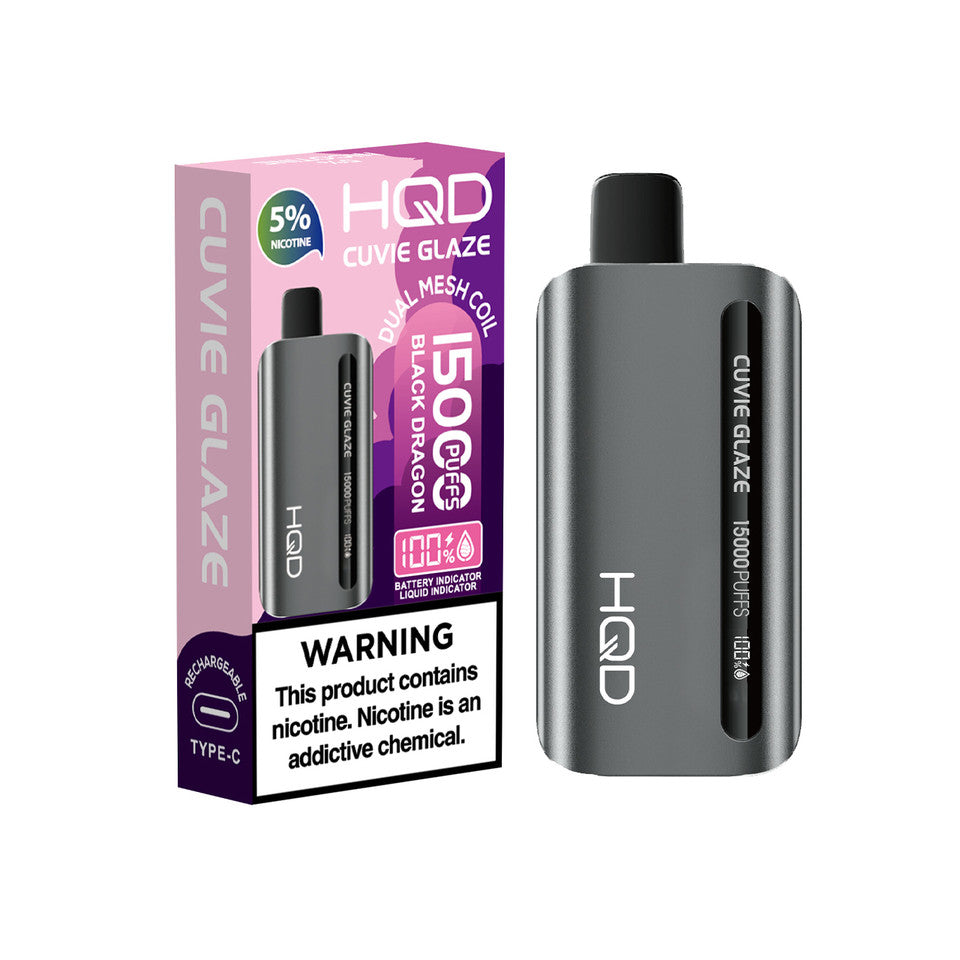 Hqd Cuvie Glaze Disposable Vape 12000 puff - Black Dragon 