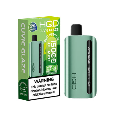 Hqd Cuvie Glaze Disposable Vape 15000 - Ice Mint 