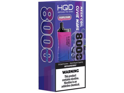 HQD Cuvie Mars Purple Rain disposable vape device