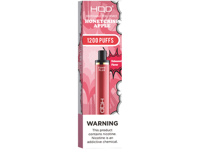 HQD Cuvie Plus Honeycrisp Apple disposable vape pod original box