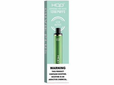 HQD Cuvie Plus Ice Mint disposable vape pod original box