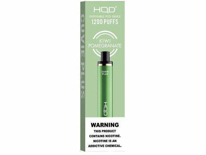 HQD Cuvie Plus Kiwi Pomegranate disposable vape pod original box