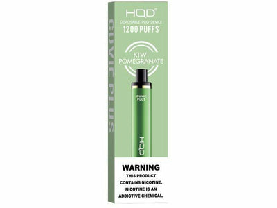 HQD Cuvie Plus Kiwi Pomegranate disposable vape pod original box