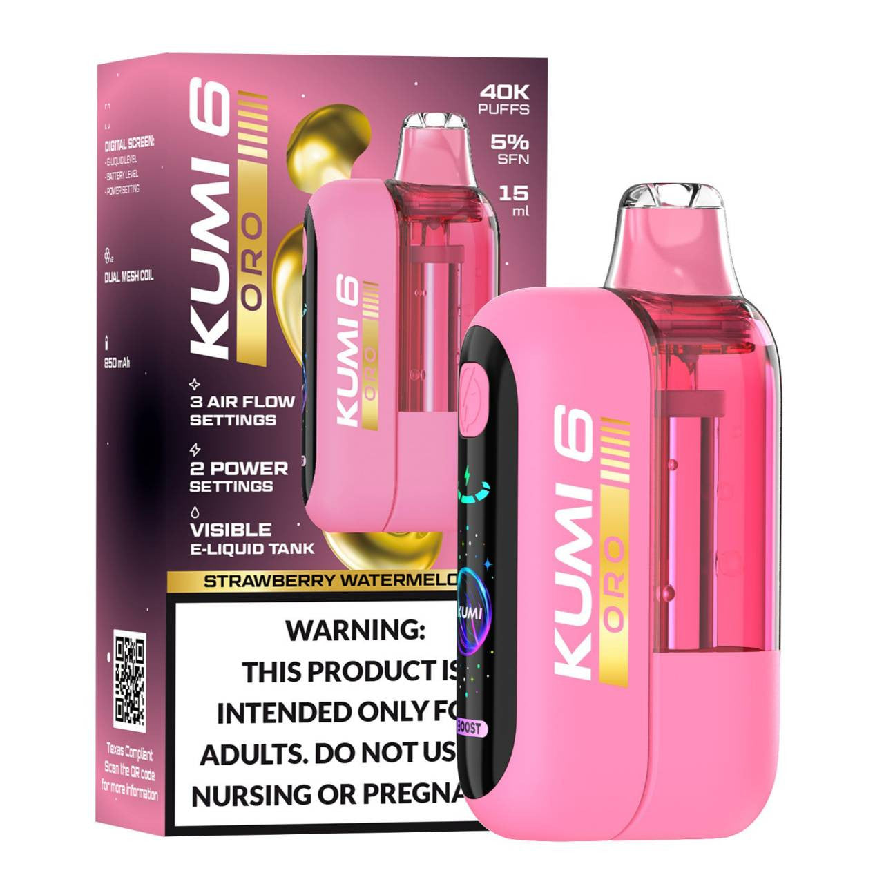 Strawberry Watermelon - Kumi 6 Oro 40k Disposable