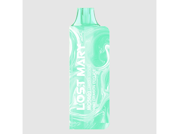 Lost Mary MO5000 Kiwi Dragon Duo Ice flavored disposable vape device.