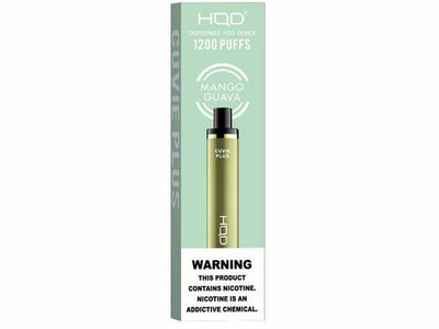 HQD Cuvie Plus Mango Guava disposable vape pod original box