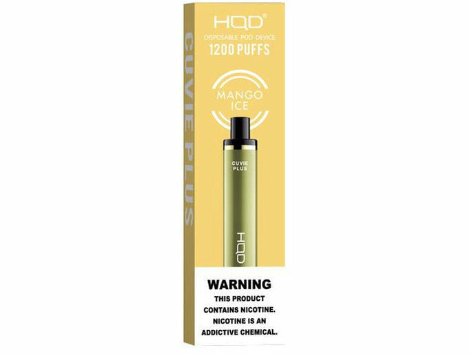 HQD Cuvie Plus Mango Ice disposable vape pod original box