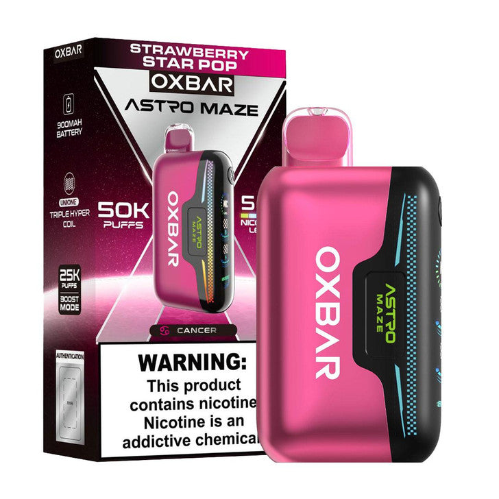 Strawberry Star Pop - Oxbar Astro Maze 50K Disposable
