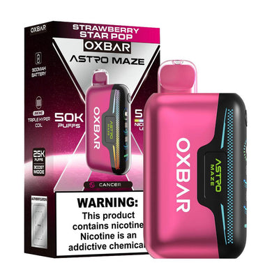 Strawberry Star Pop - Oxbar Astro Maze 50K Disposable