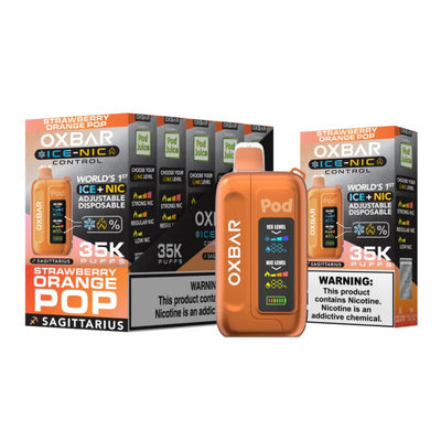 Strawberry Orange Pop - Oxbar Ice-Nic Control 35K Disposable